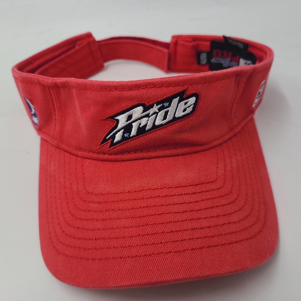 Youth USSSA Pride Visor Hat Adjustable The Game Red NPF Logo Softball Fast Pitch